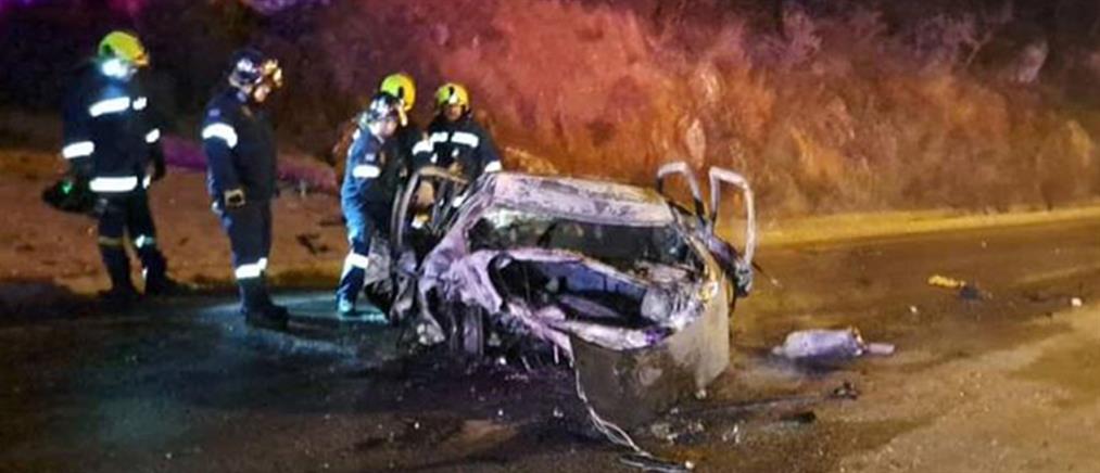 Μυτιλήνη - Τροχαίο: οδηγός απανθρακώθηκε μέσα στο αυτοκίνητο