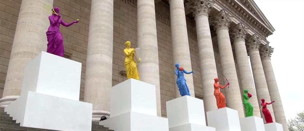 Ολυμπιακοί Αγώνες – Αφροδίτη της Μήλου: Με αγάλματά της στολίστηκε το γαλλικό κοινοβούλιο (εικόνες)