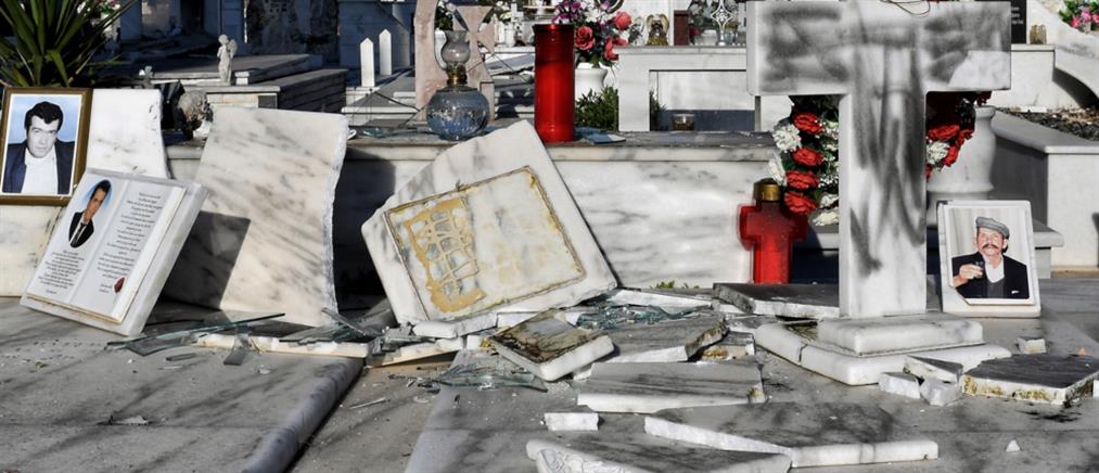 Κόρινθος: Ανήλικοι οι δράστες των βανδαλισμών στο κοιμητήριο Εξαμιλίων (εικόνες)