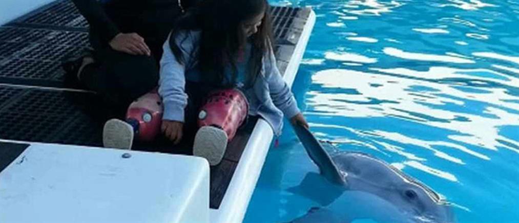Ένα δελφίνι βοήθησε μία 7χρονη να αποδεχθεί τα προσθετικά μέλη