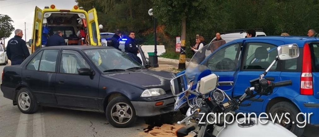 Χανιά: Οδηγός πέθανε στο τιμόνι - Το αυτοκίνητο του έπεσε άλλο αμάξι (εικόνες)