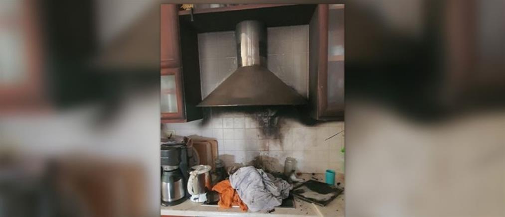 Φωτιά σε σπίτι στο Ηράκλειο - Τραυματίστηκε ο ένοικος (εικόνες)