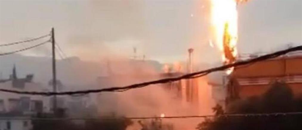 Φωτιά - Θάσος: Δύο μέτωπα πυρκαγιάς από κεραυνούς (βίντεο)