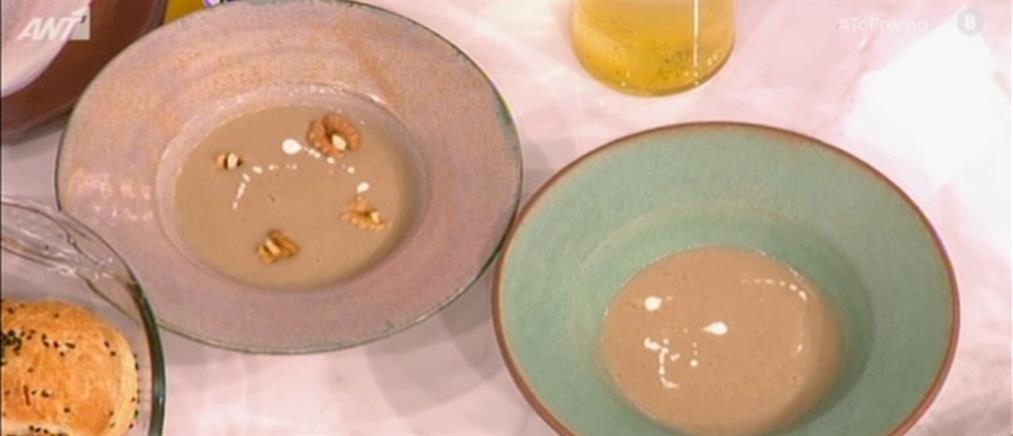 Σούπα βελουτέ με μανιτάρια από τον Βασίλη Καλλίδη