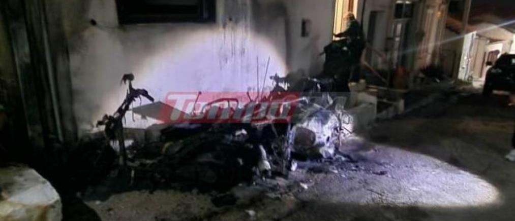 Πάτρα: Έκαψαν τα μηχανάκια αστυνομικού την ώρα της Ανάστασης