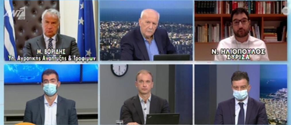 Βορίδης-Ηλιόπουλος: Αντιπαράθεση στον ΑΝΤ1 για τη διαχείριση της πανδημίας (βίντεο)