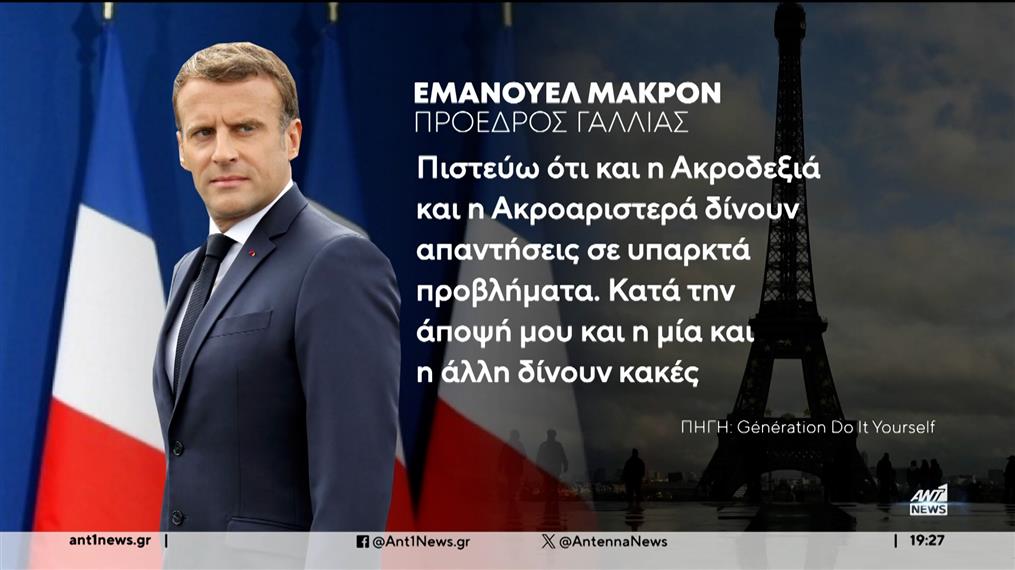 Ο Μακρόν προειδοποιεί για «εμφύλιο πόλεμο» στη Γαλλία