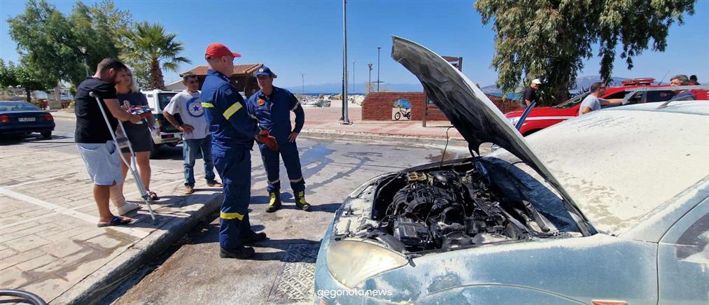 Αγριά: Εν κινήσει αυτοκίνητο τυλίχθηκε στις φλόγες (εικόνες)