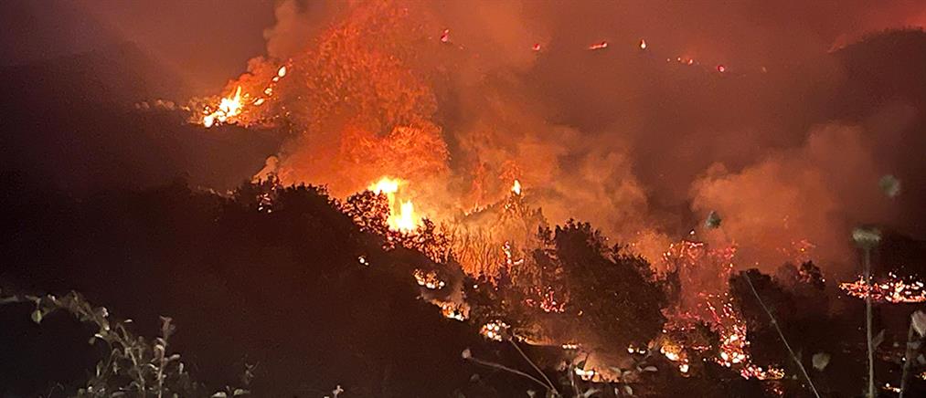 Φωτιά στην Ηλεία: Συνεχίζεται η μάχη με τις φλόγες