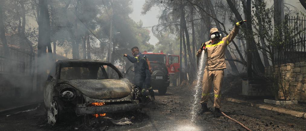 Φωτιά στη Σταμάτα - Χαρδαλιάς: Σε ύφεση τα μέτωπα, προσαγωγές υπόπτων