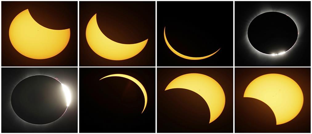 Εντυπωσιακές εικόνες από την ολική έκλειψη Ηλίου (βίντεο)