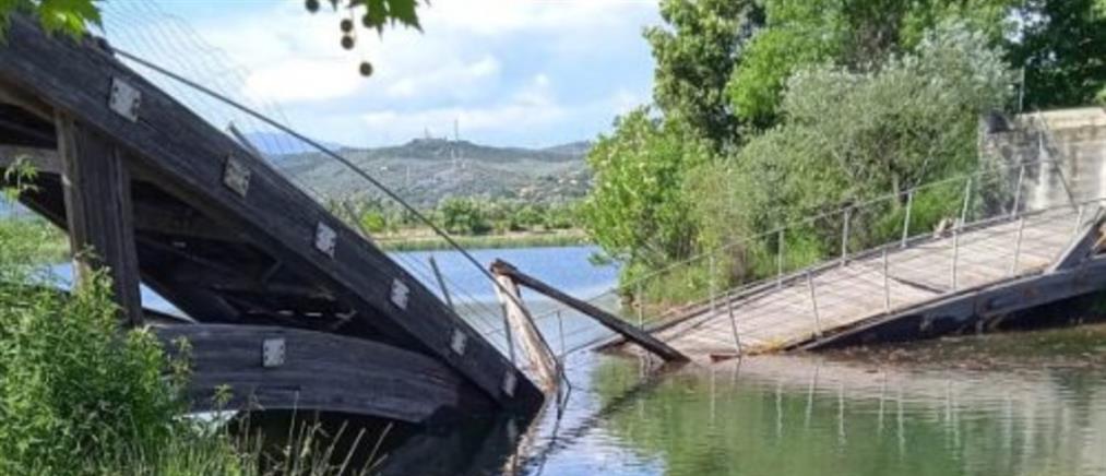 Άρτα: κατέρρευσε ξύλινη γέφυρα σε πάρκο (βίντεο)