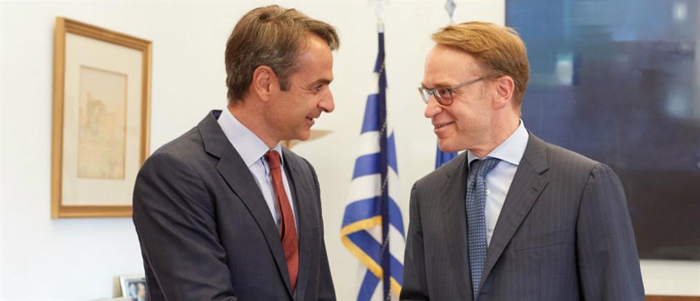 Με τον Πρόεδρο της Bundesbank συναντήθηκε ο Κυριάκος Μητσοτάκης