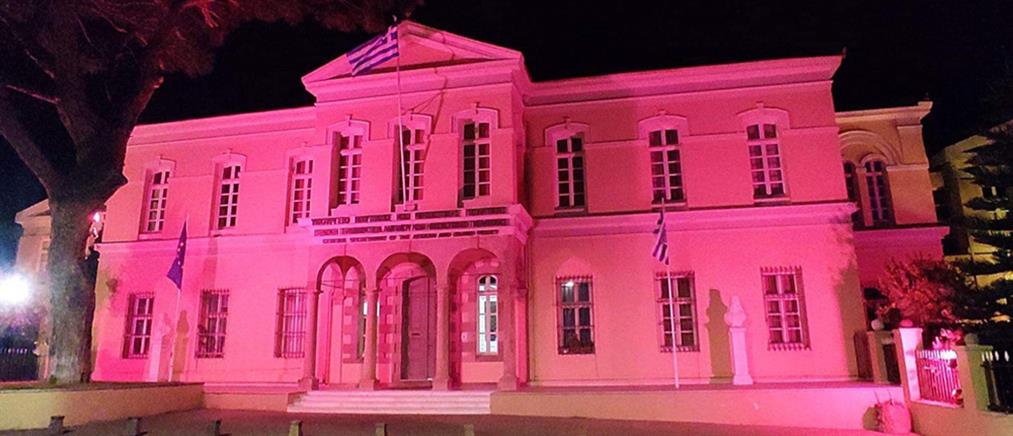 Καρκίνος του μαστού: Στα ροζ το κτήριο της ΓΓ Αιγαίου στην Μυτιλήνη