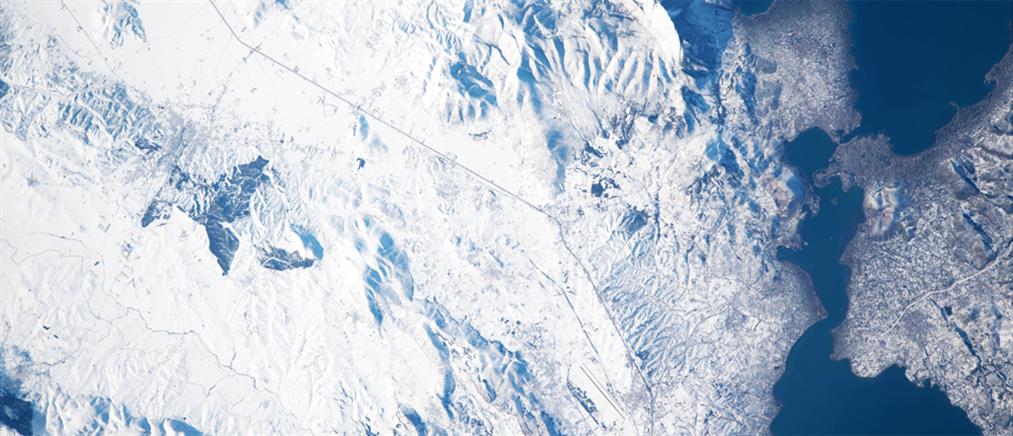 “Ελπίδα”: Η χιονισμένη Ελλάδα από το Διάστημα (εικόνες)