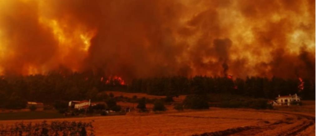 Φωτιά στην Εύβοια: Νέο πύρινο μέτωπο προς Αιδηψό