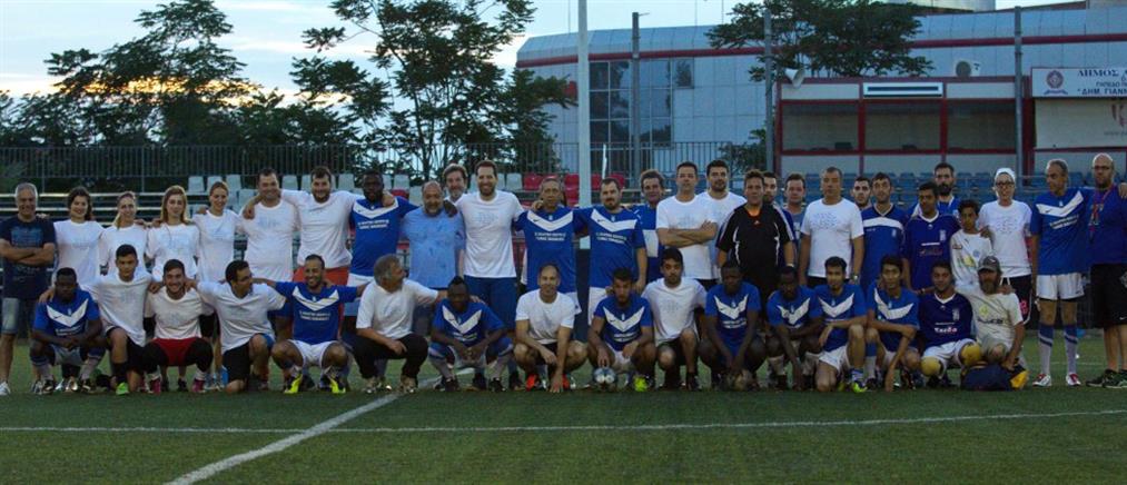 Φιλικός ποδοσφαιρικός αγώνας: Εθνική Αστέγων vs Ποτάμι (φωτό)