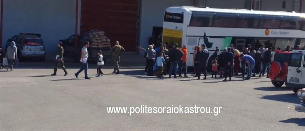 Στo Ωραιόκαστρο οι πρώτοι πρόσφυγες από την Κοζάνη (βίντεο)