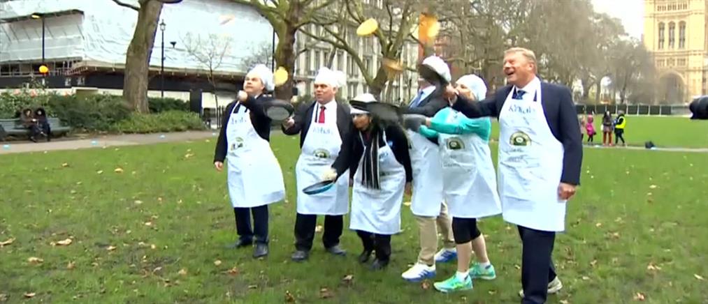 Αγώνας… pancake στη Βουλή της Βρετανίας (βίντεο)