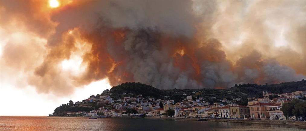 Φωτιά στην Εύβοια: Αναζωπύρωση και εκκένωση χωριών