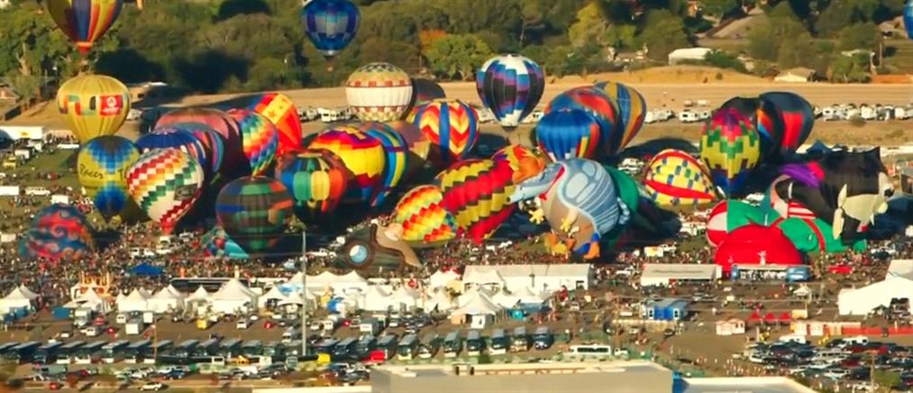 Μοναδικές εικόνες από το Φεστιβάλ με αερόστατα (βίντεο)