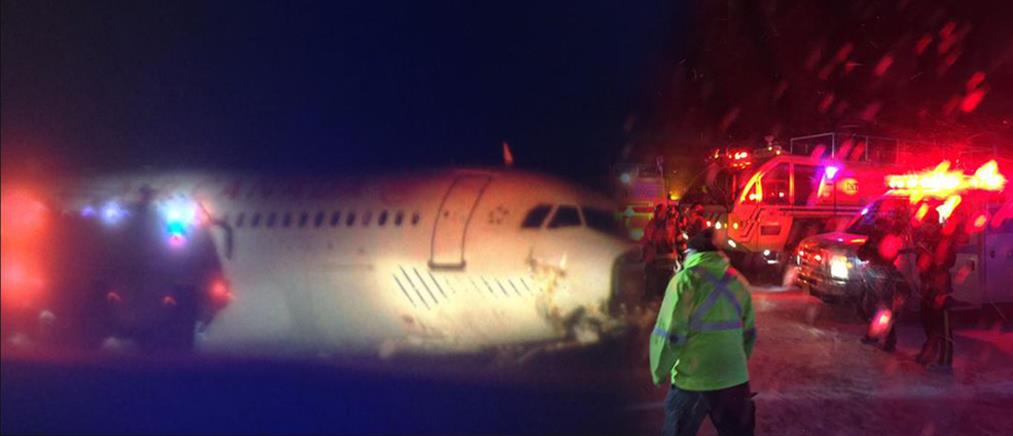 Ατύχημα κατά την προσγείωση αεροπλάνου στον Καναδά (ΦΩΤΟ)