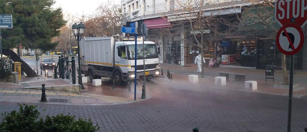 Δήμος Κηφισιάς: Απολύμανση και πλύσιμο κάδων (εικόνες)