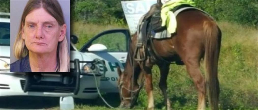 Συνελήφθη γιατί οδηγούσε μεθυσμένη… ένα άλογο!