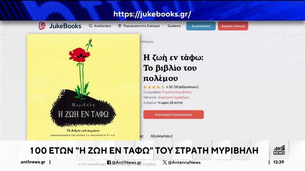 Jukebooks: Σε audiobook «Η Ζωή εν τάφω» του Στρατή Μυριβήλη