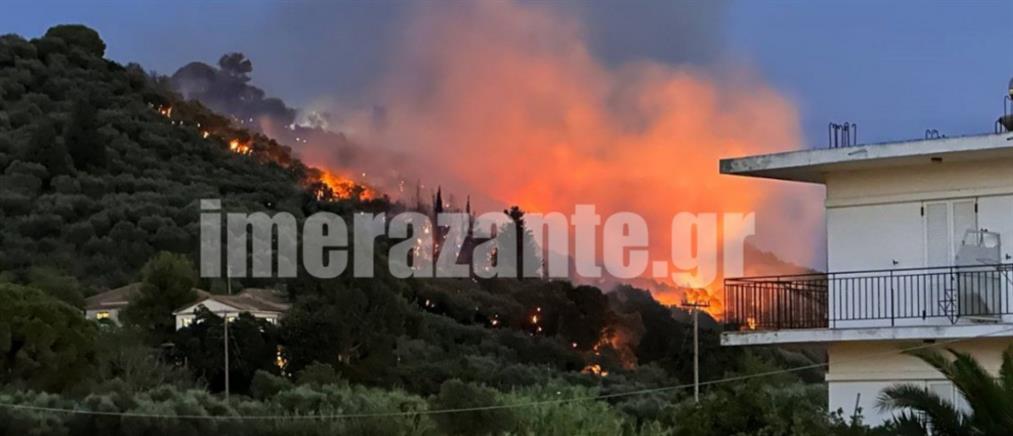 Ζάκυνθος: Υπό έλεγχο η φωτιά στο Τσιλιβί (εικόνες)