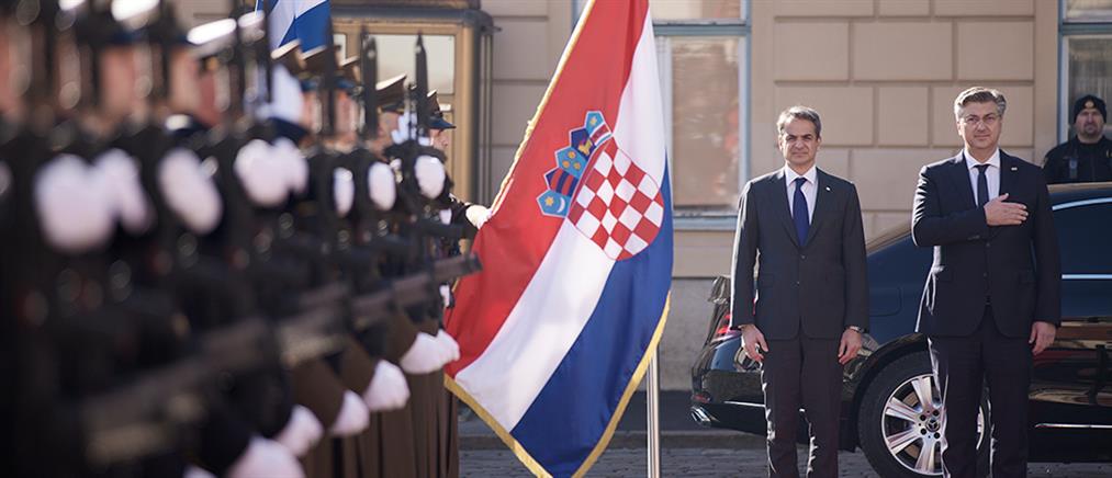 Μητσοτάκης – Κροατία: Σε άριστο κλίμα η επίσημη επίσκεψη