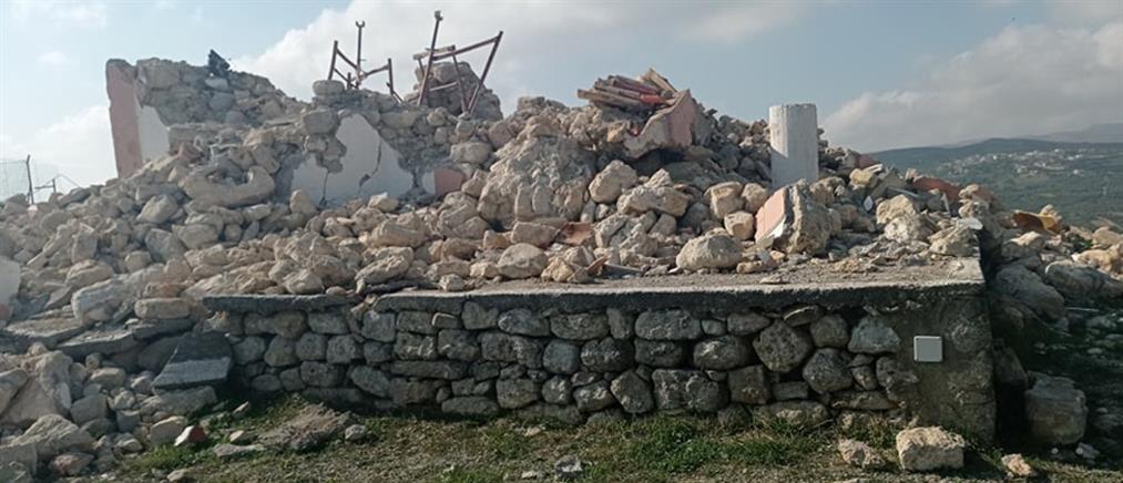 Σεισμός στο Αρκαλοχώρι: Θεμέλιος λίθος για το εκκλησάκι του Προφήτη Ηλία