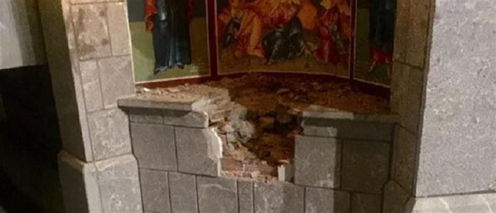 Βανδαλισμοί σε ορθόδοξες εκκλησίες στην Κορυτσά (φωτο)