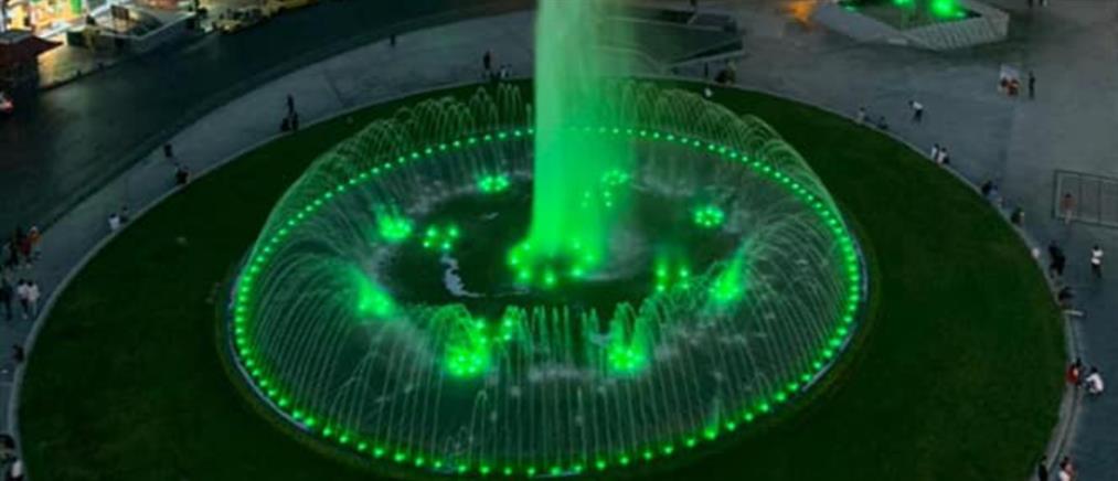 Ομόνοια: Πράσινο το σιντριβάνι για τον Παναθηναϊκό στο Wembley (εικόνες)
