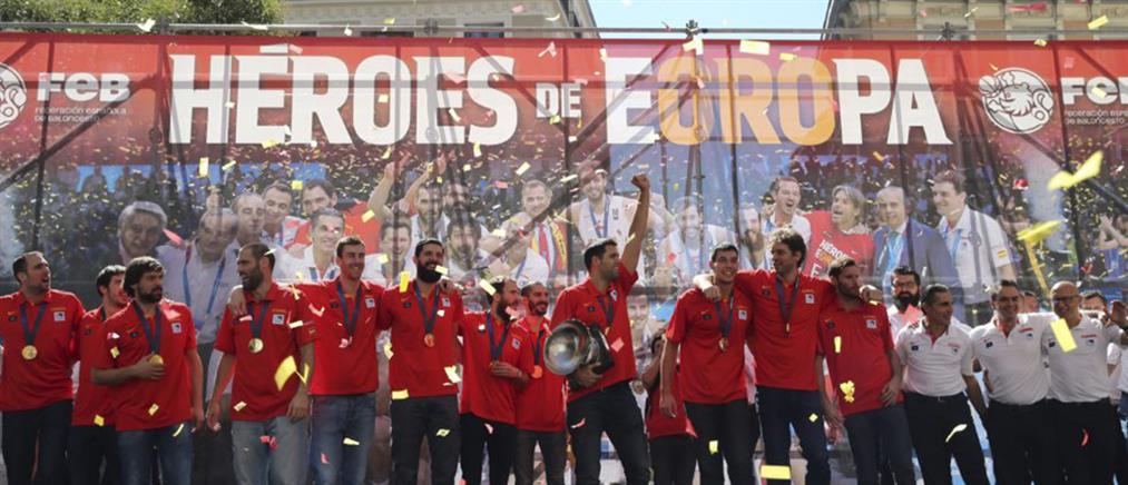 Ευρωμπάσκετ 2015: Υποδοχή ηρώων στην Εθνική Ισπανίας