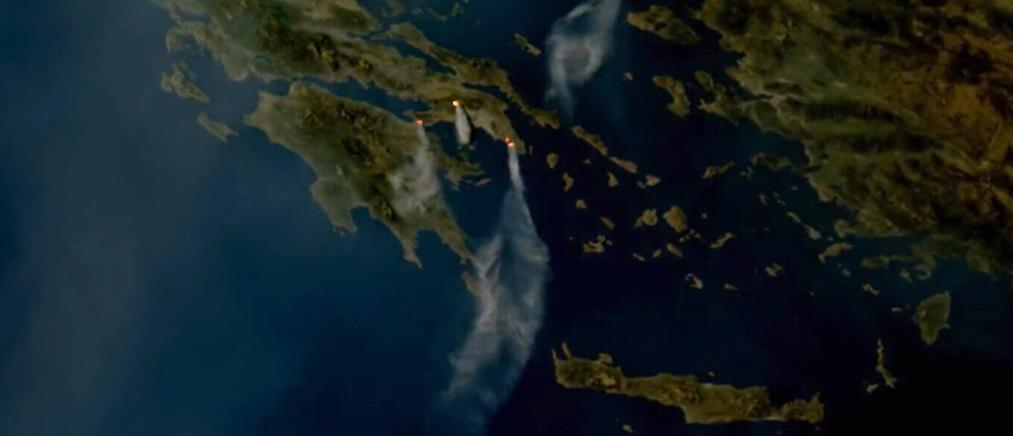 Φωτιές στην Αττική: στην Κρήτη έφτασε ο καπνός (βίντεο)