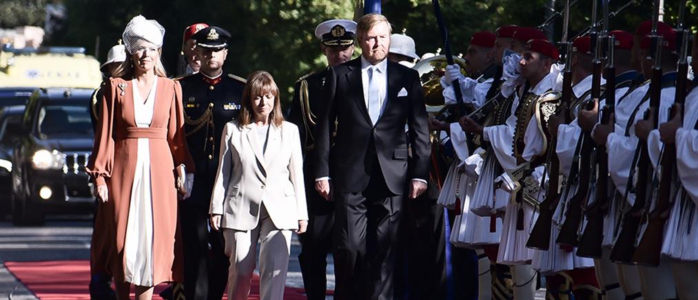 Βασιλικό ζεύγος της Ολλανδίας: Η συνάντηση με την Κατερίνα Σακελλαροπούλου (εικόνες)