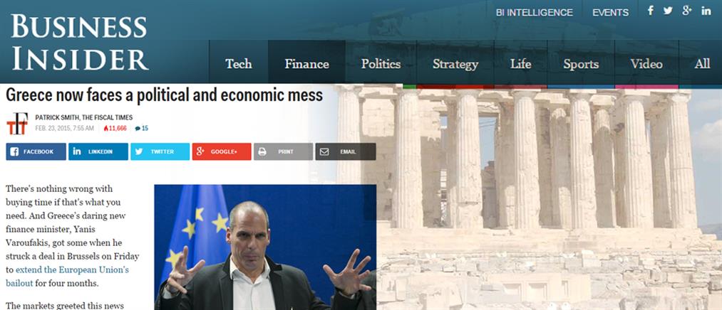 Business Insider: Αντιμέτωπη με πολιτικό και οικονομικό χάος η Ελλάδα