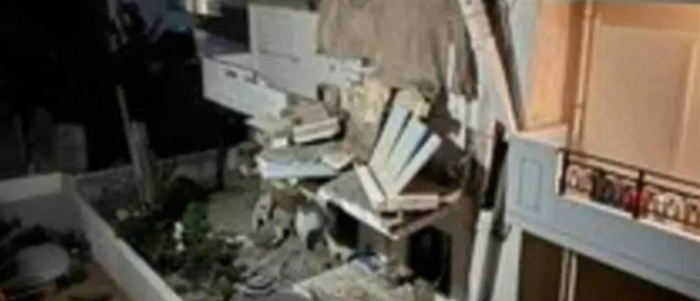 Ηράκλειο: Κατέρρευσε ταράτσα και... παρέσυρε μπαλκόνι (εικόνα)