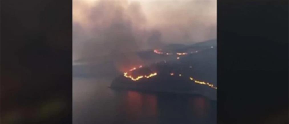 Φωτιά στην Κέα - Ενισχύονται οι δυνάμεις της Πυροσβεστικής