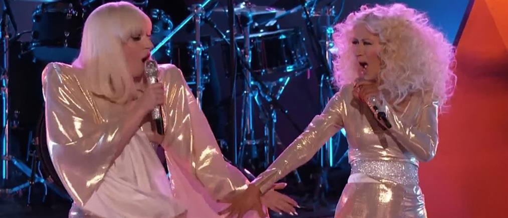 Μαζί στη σκηνή Lady Gaga και Christina Aguilera