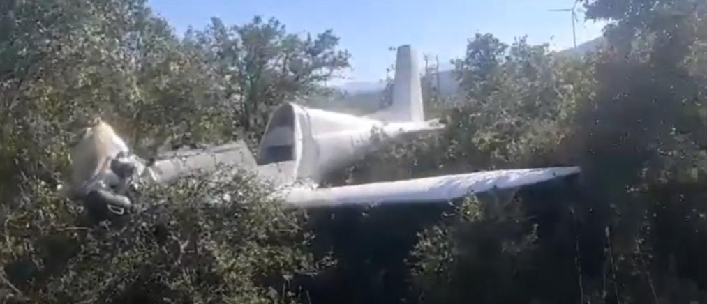 Θήβα: Πτώση αεροσκάφους της Αερολέσχης (βίντεο)