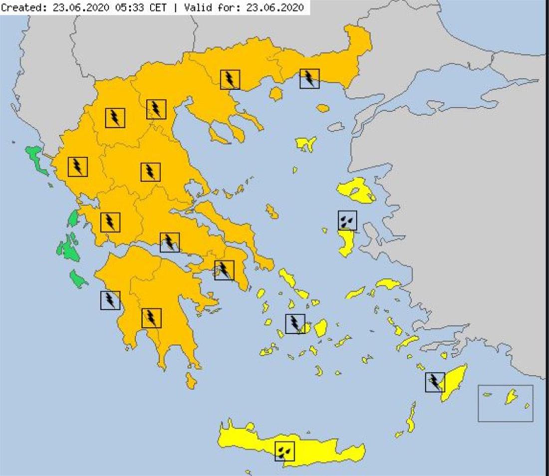 Καιρός - Ελλάδα - χάρτες