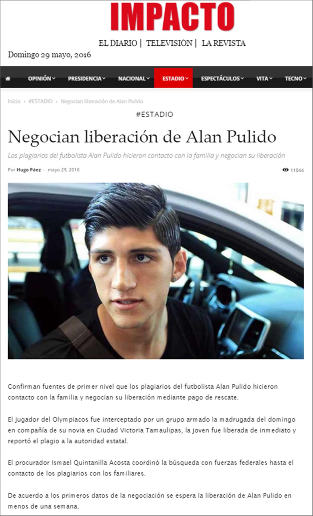 Άλαν Πουλίδο - δημοσίευμα - Impacto