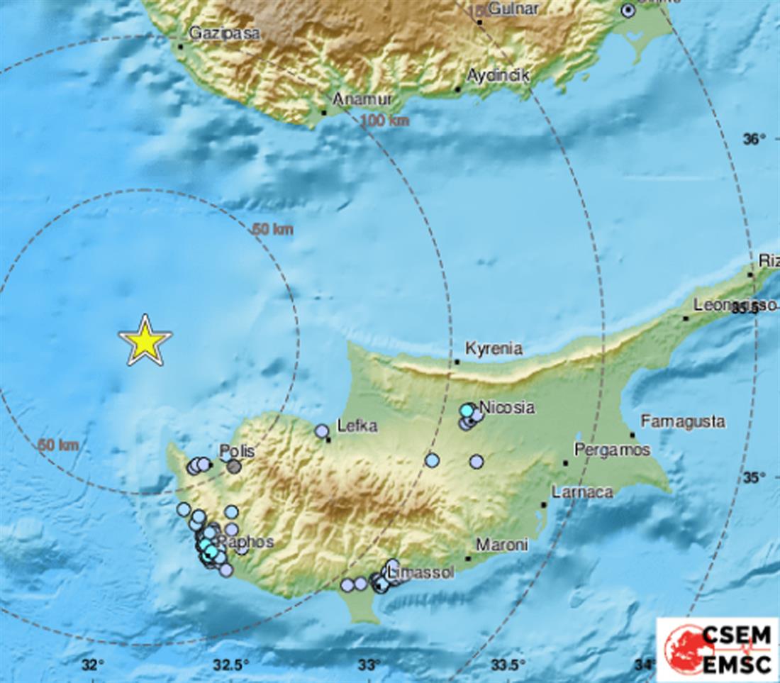 σεισμός - Κύπρος - Πάφος