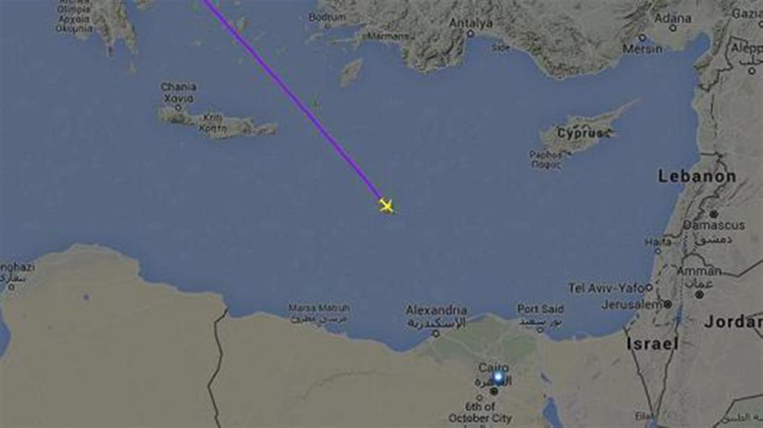 Egypt Air - MS804 - Flightradar24 - εξαφάνιση - ραντάρ - χάρτης