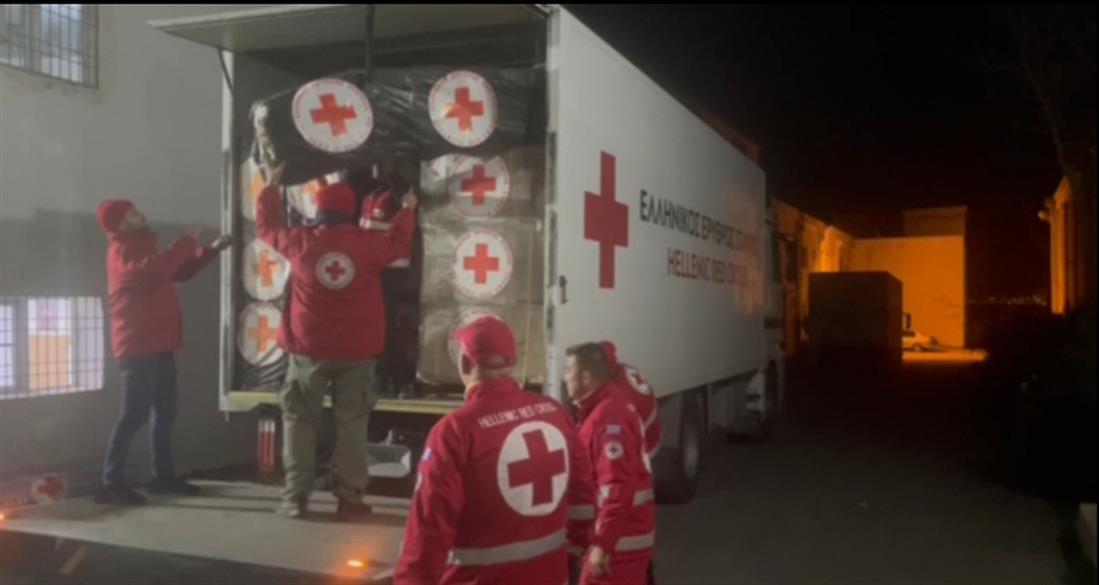 Ελληνικός Ερυθρός Σταυρός - παράδοση ανθρωπιστικής βοήθειας - Τουρκία - σεισμός
