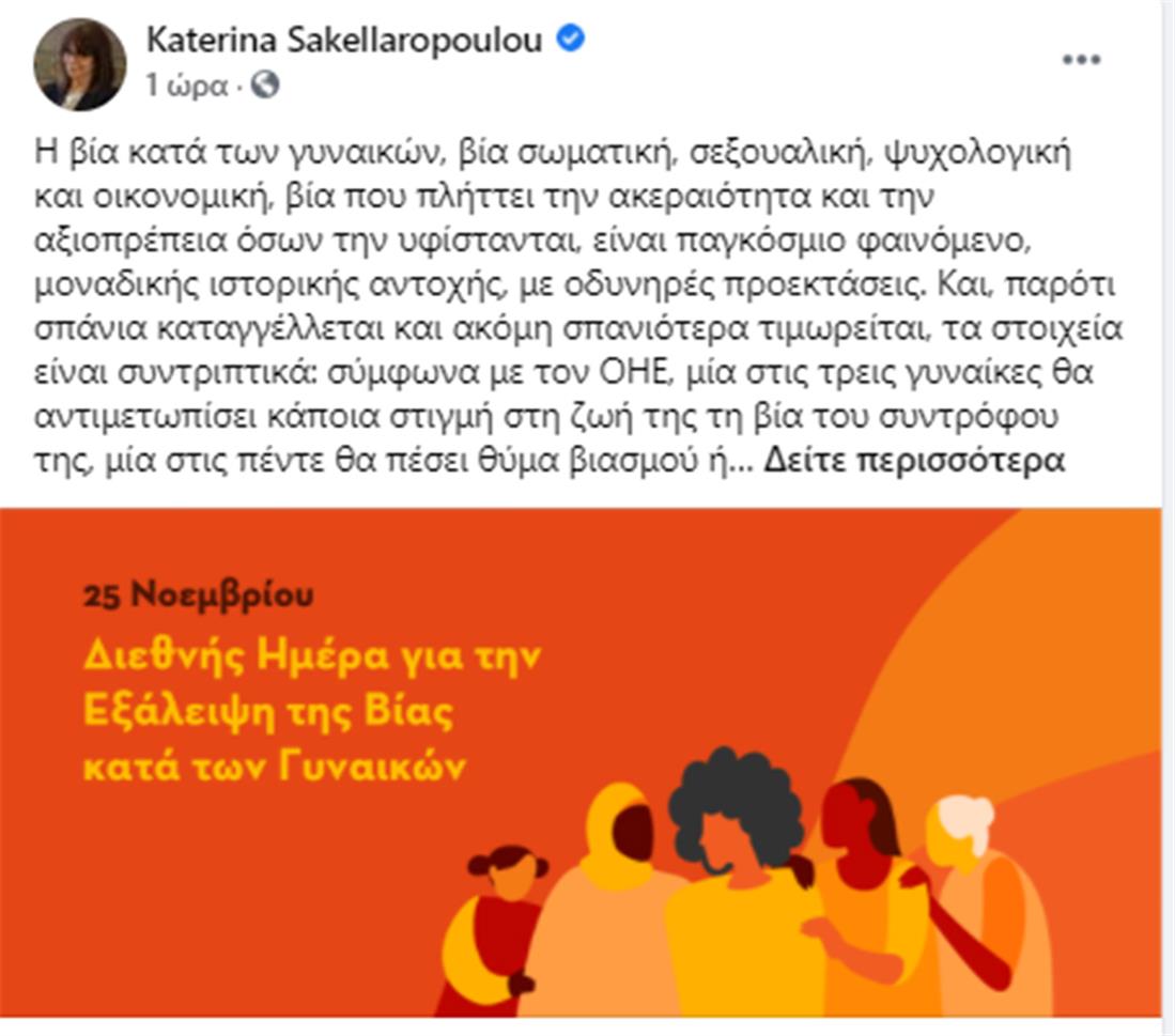 Κατερίνα Σακελλαροπούλου - facebook