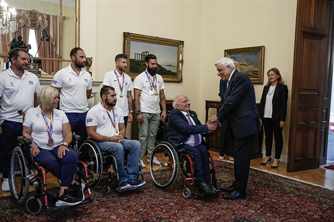 Συνάντηση - Παυλόπουλος - Παγκόσμιοι Πρωταθλητές στίβου ΑμΕΑ - Προεδρικό Μέγαρο
