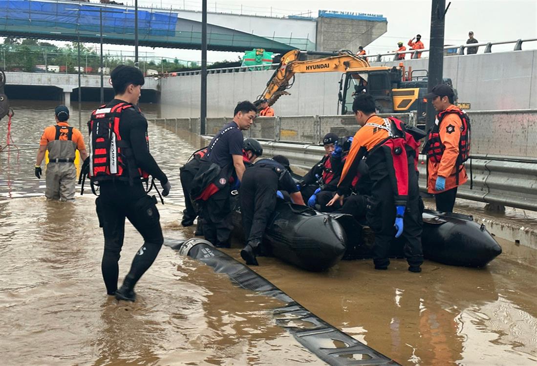 Νότια Κορέα - πλημμύρες